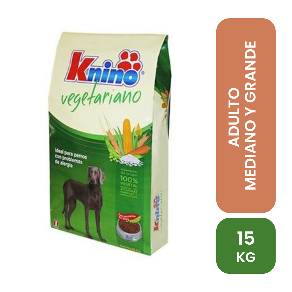 Knino vegetariano adulto raza grande x 15 KG