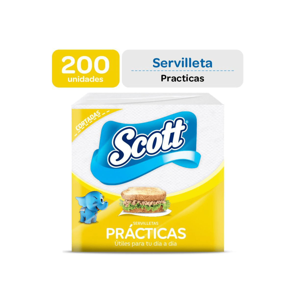 Scott servilleta CORTADO X 200 hojas
