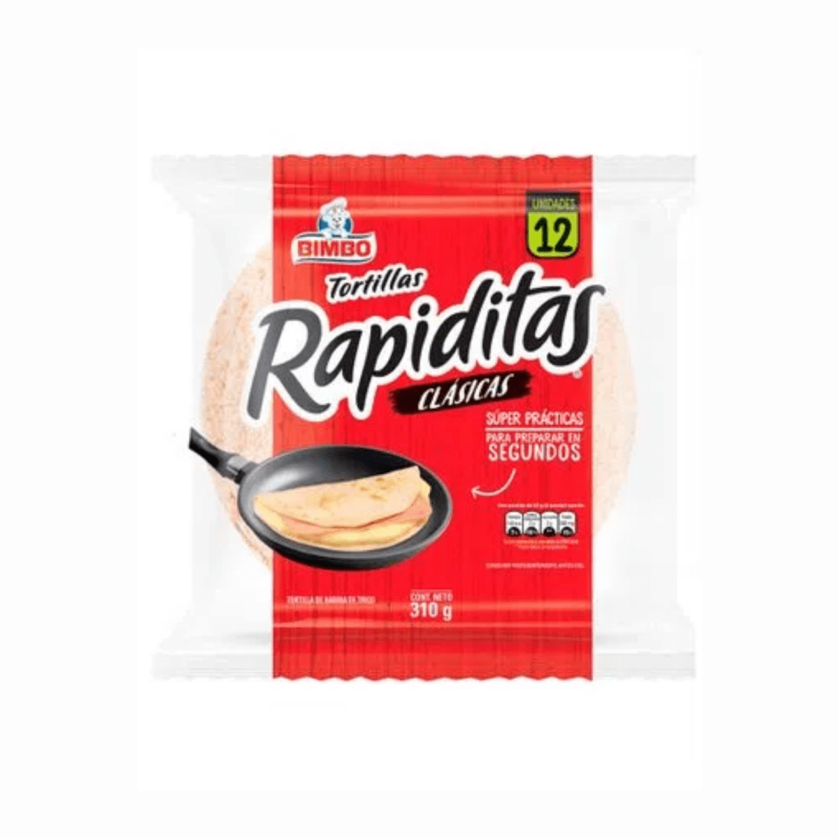 Bimbo tortillas rapiditas clasicar 310 gr