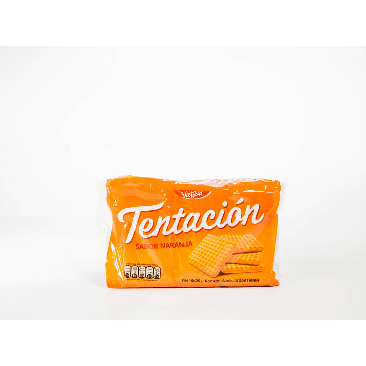 Tentación sabor naranja pack x 6 unid.