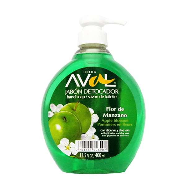 Aval jabon liquido flor manzana 400 ML