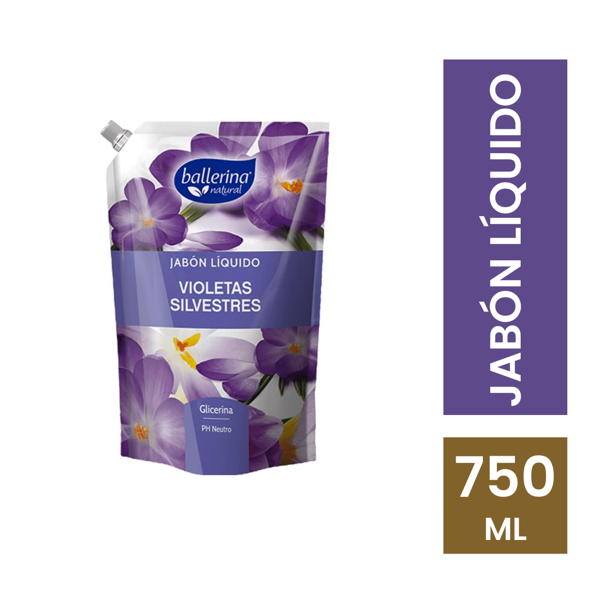 Ballerina jabón liquido violetas silvestres 750 ML