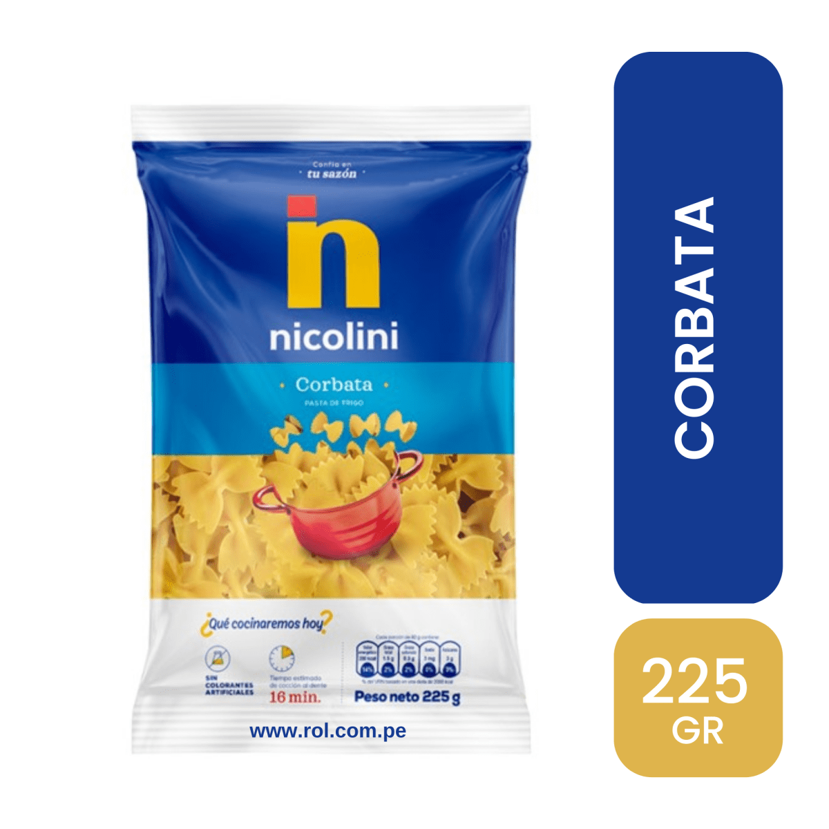 Nicolini corbata 225 gr