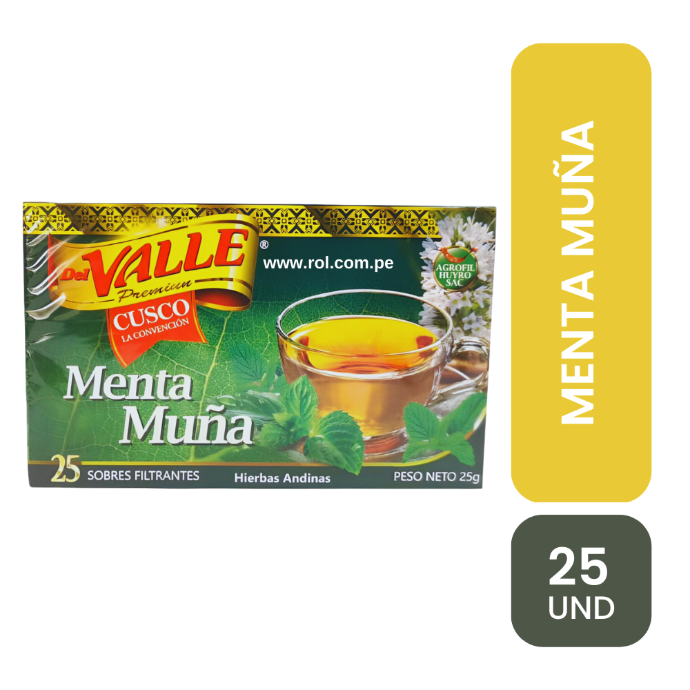 Del valle menta muña X 25 UNI