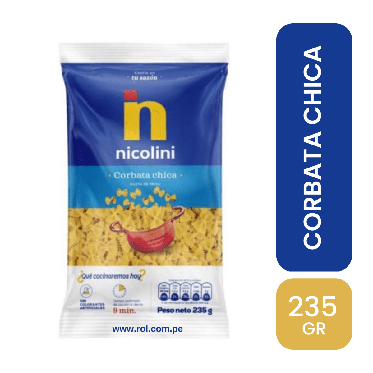 Nicolini corbata chica 235 gr