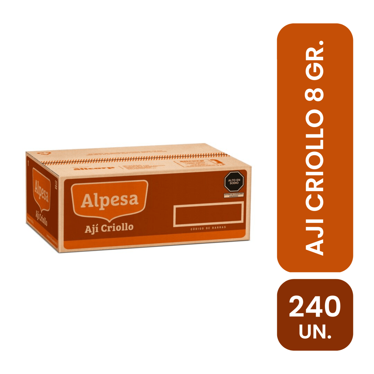 Cj alpesa salsa aji criollo 8 gr. x 240 unid