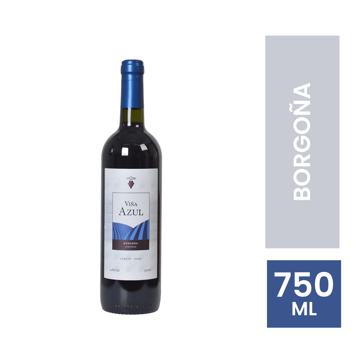 Viña azul vino borgoña 750 ml