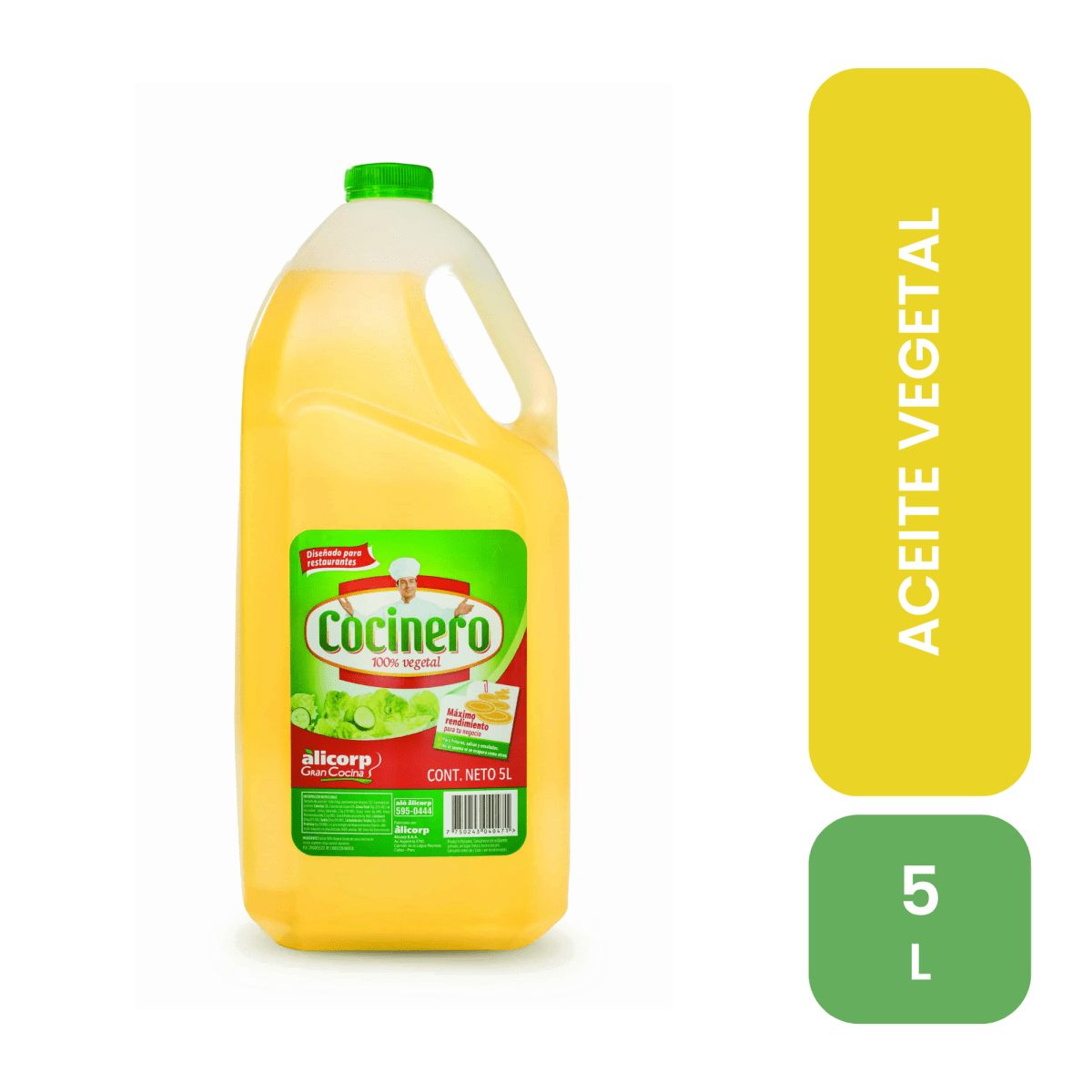 Cocinero Aceite galón 5 L