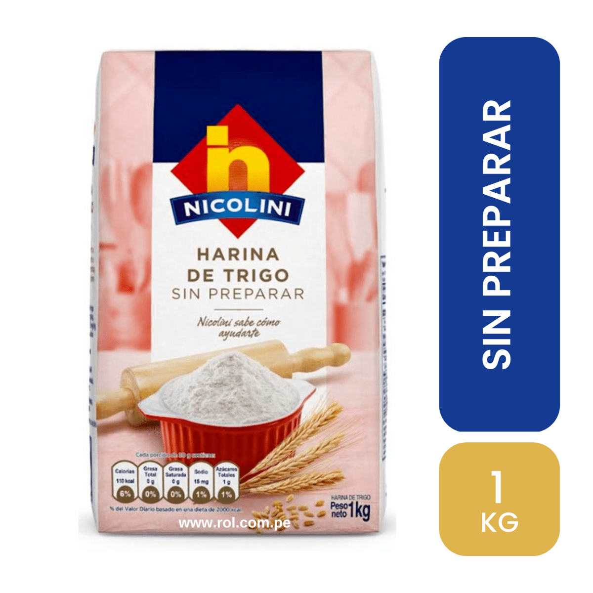 Nicolini harina SIN PREPARAR X 1 kilo