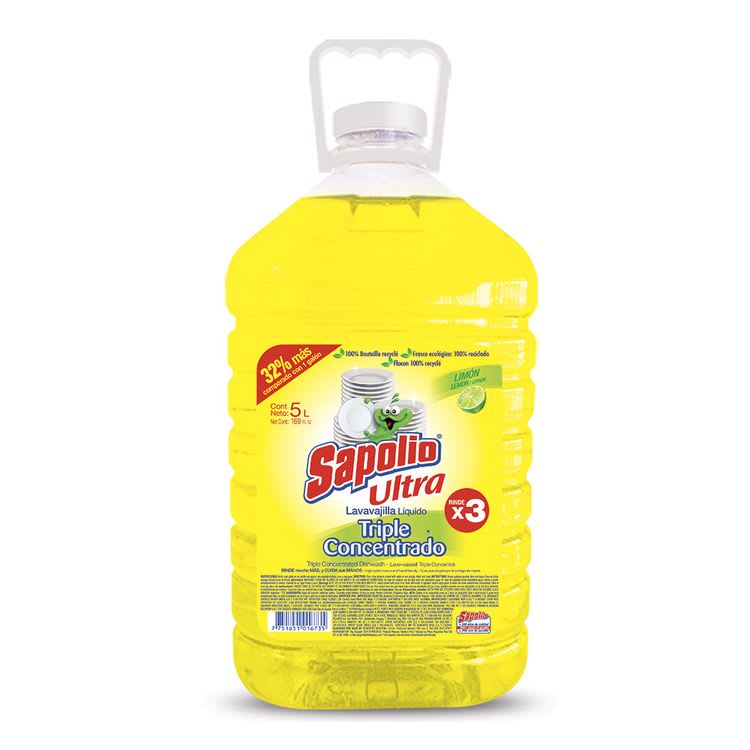 SAPOLIO lavavajilla liquido limon 5 lt 