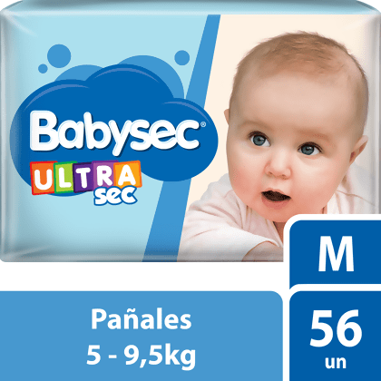 Babysec ultra M 56 pañales (celeste) | Rol Market