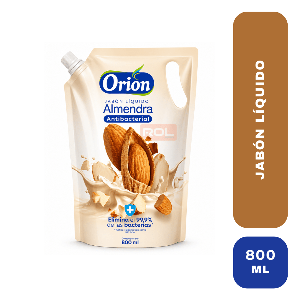Orion jabón liquido Almendra Antibacterial 800 ml