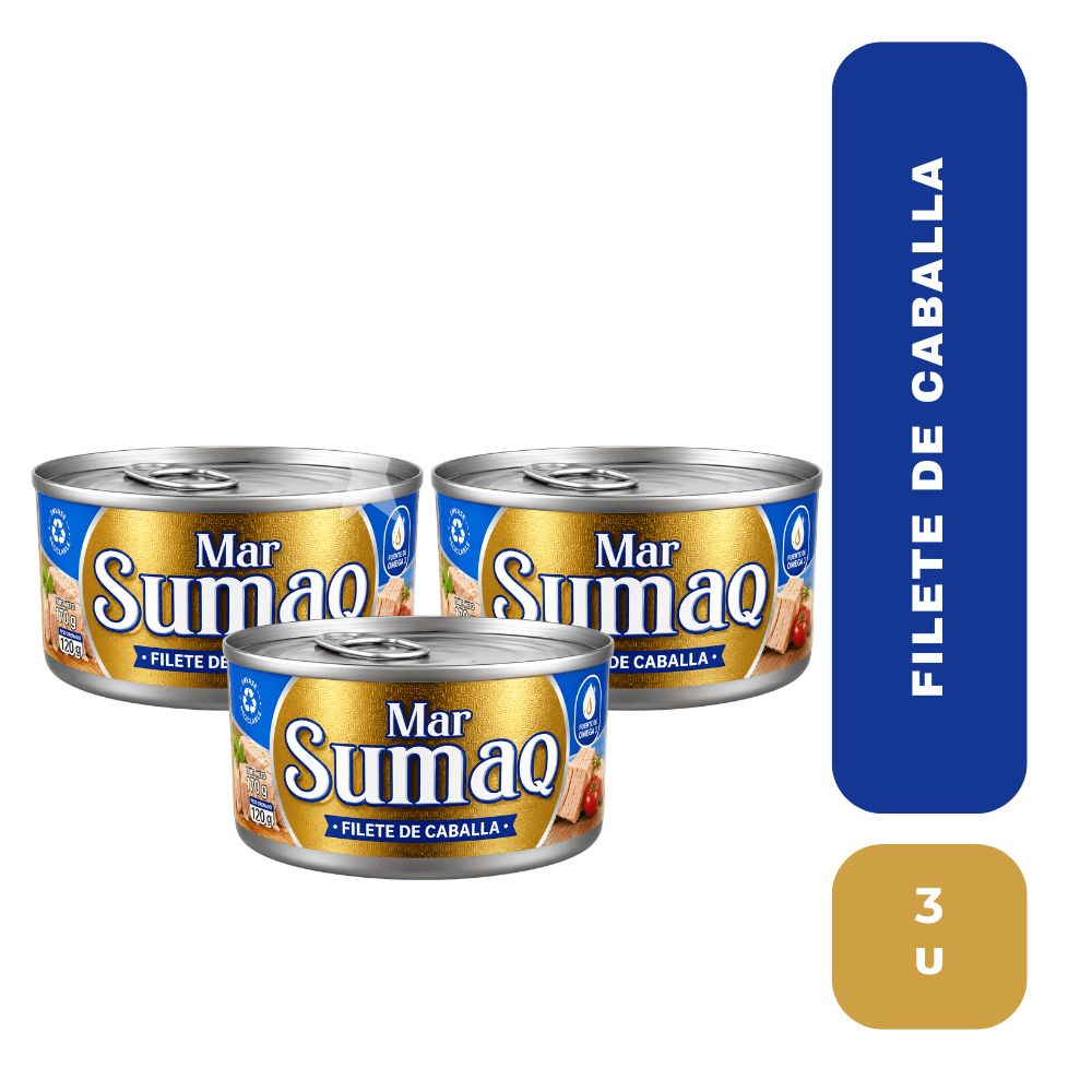 Promo Mar sumaq filete de caballa x 3 latas