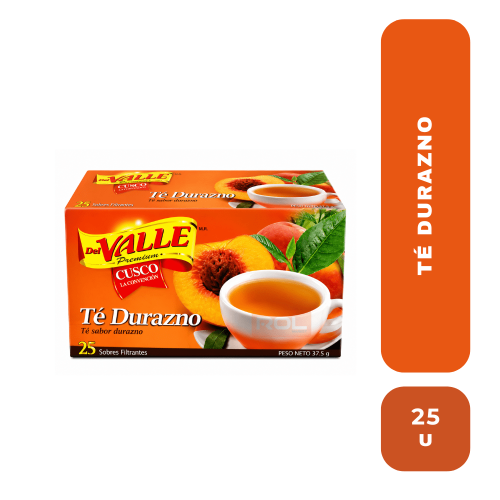 Del valle te durazno X 25 Unidades