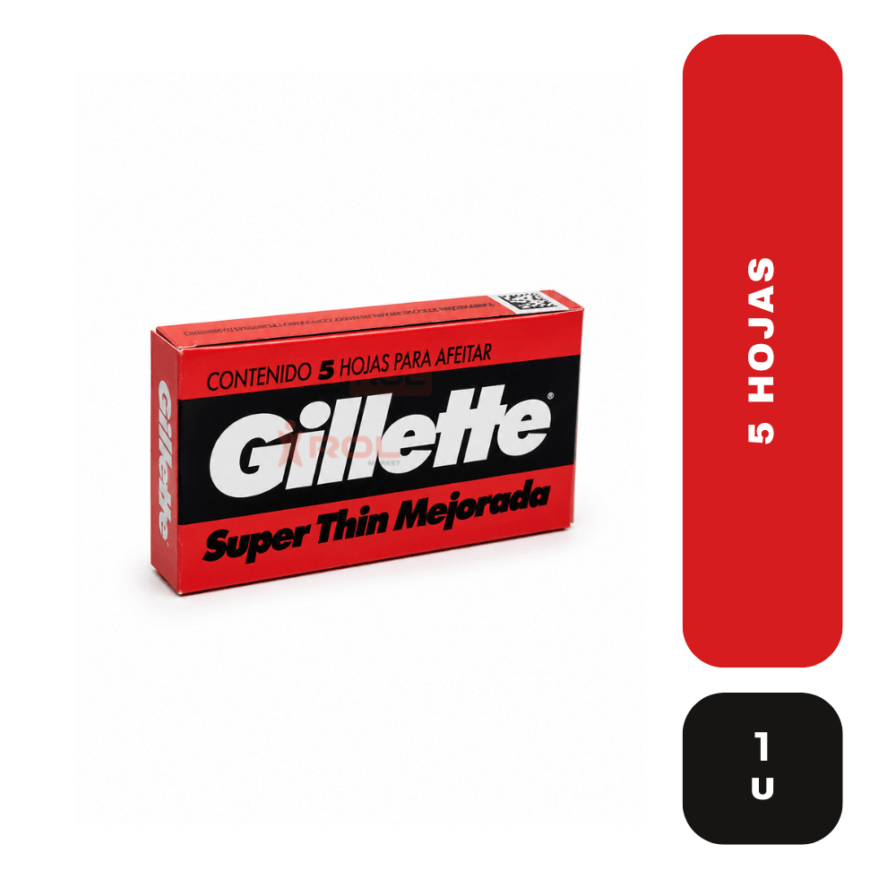 Gillette hojas de afeitar x 5 unid.