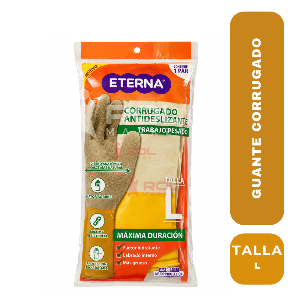 Eterna guantes corrugado talla L
