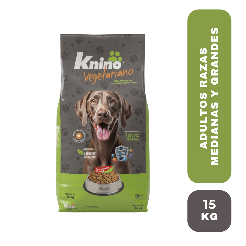 Knino vegetariano adulto raza grande x 15 KG