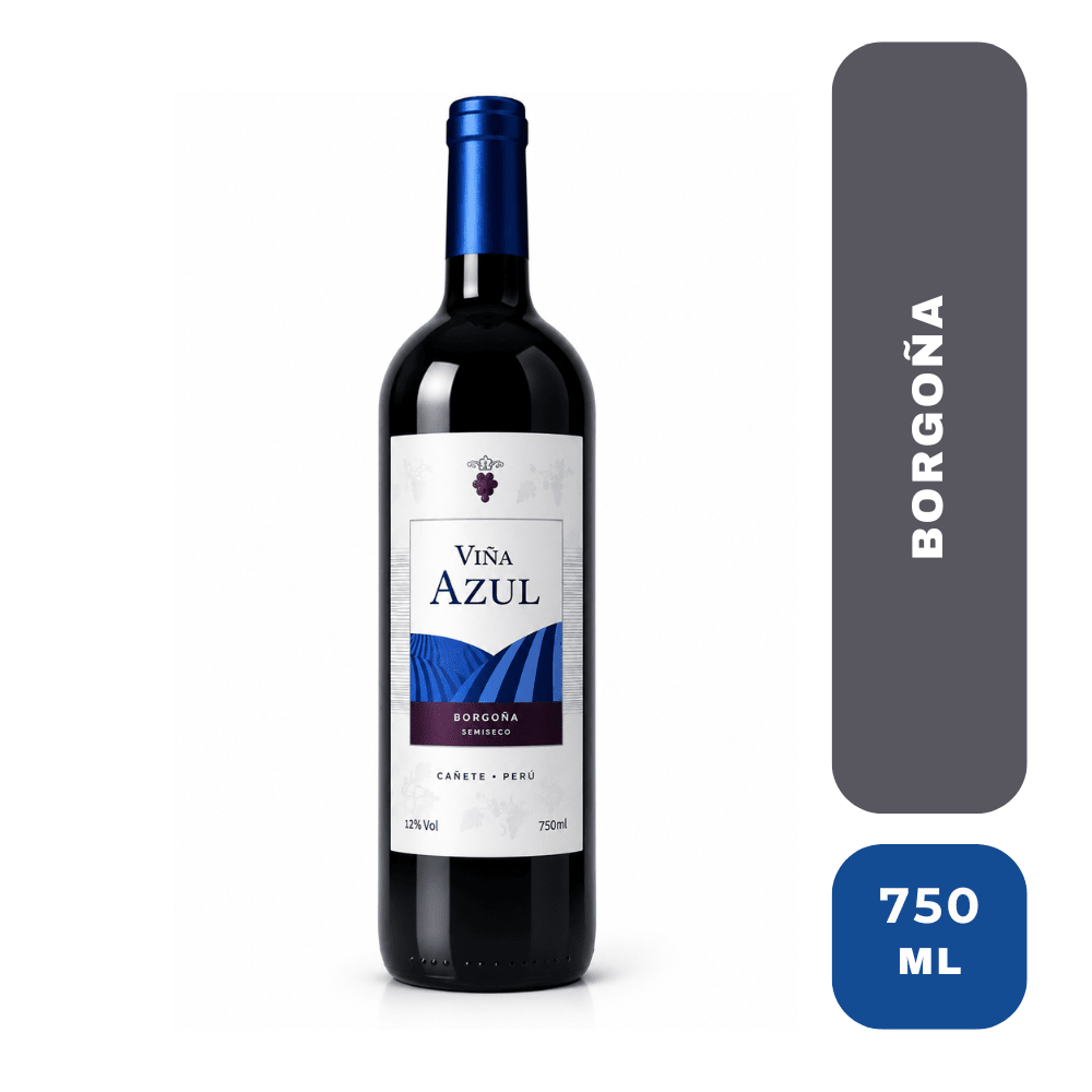 Viña azul vino borgoña 750 ml