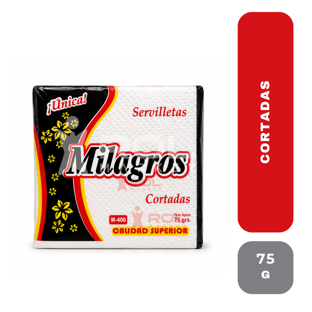 MILAGROS servilletas cortadas 75 gr