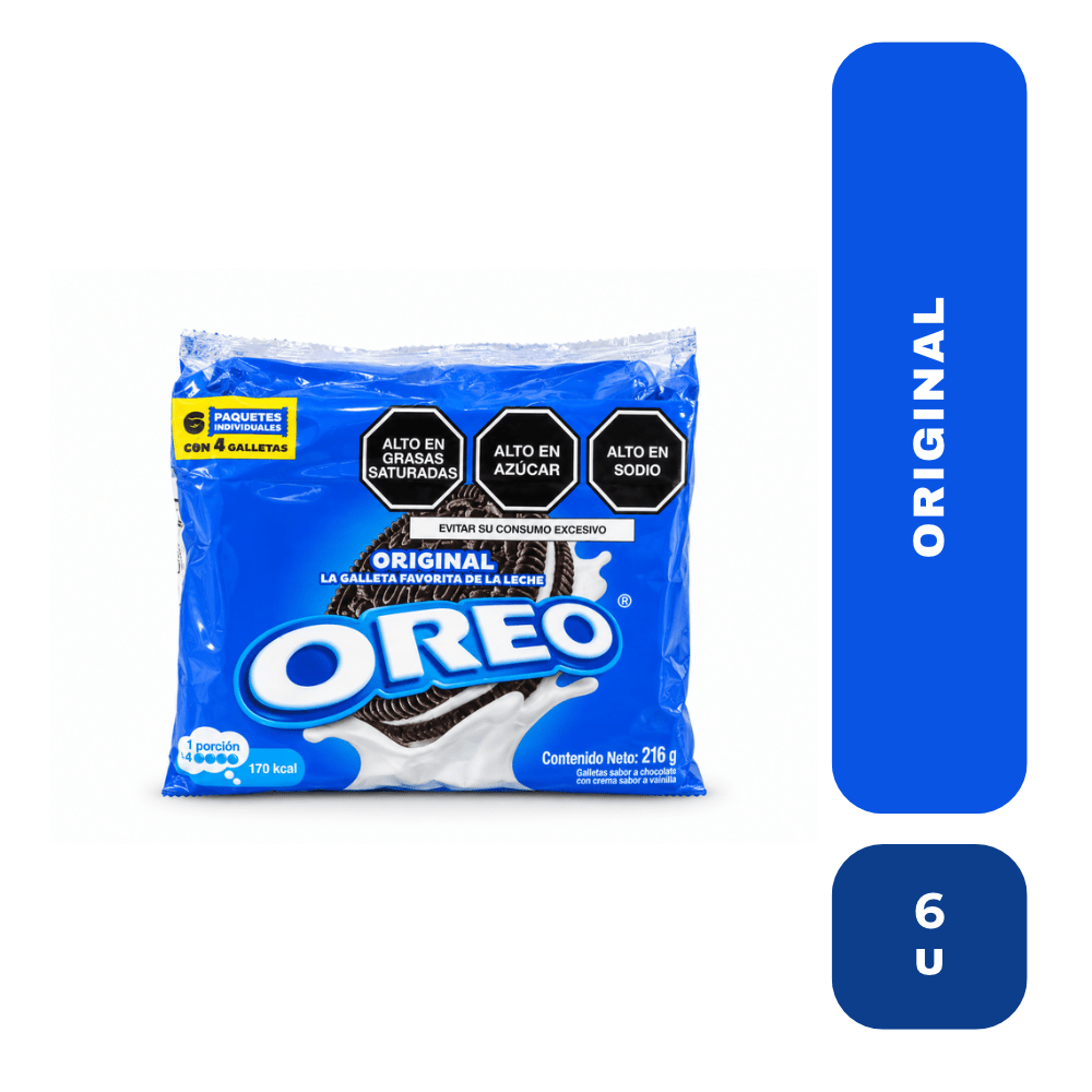 Oreo original pack x 6 unid