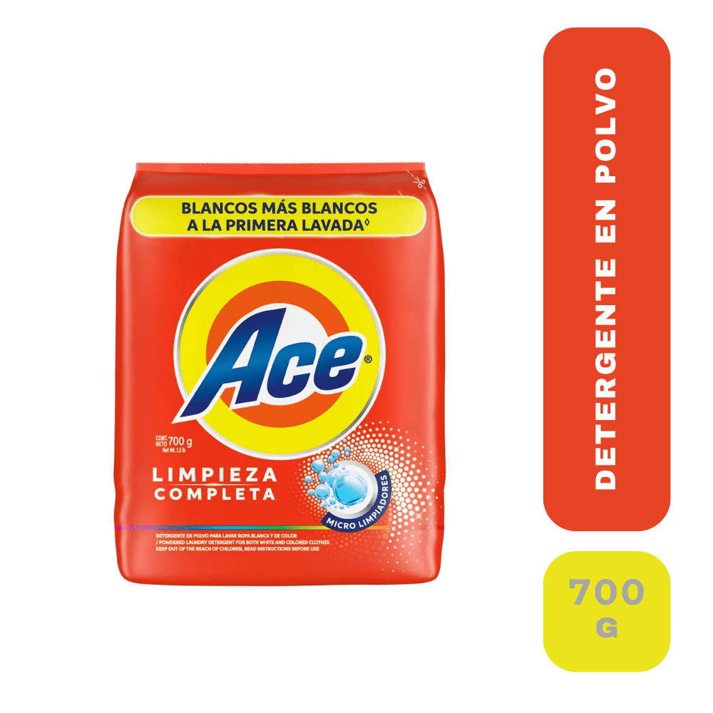 Ace detergente limpieza completa 700g