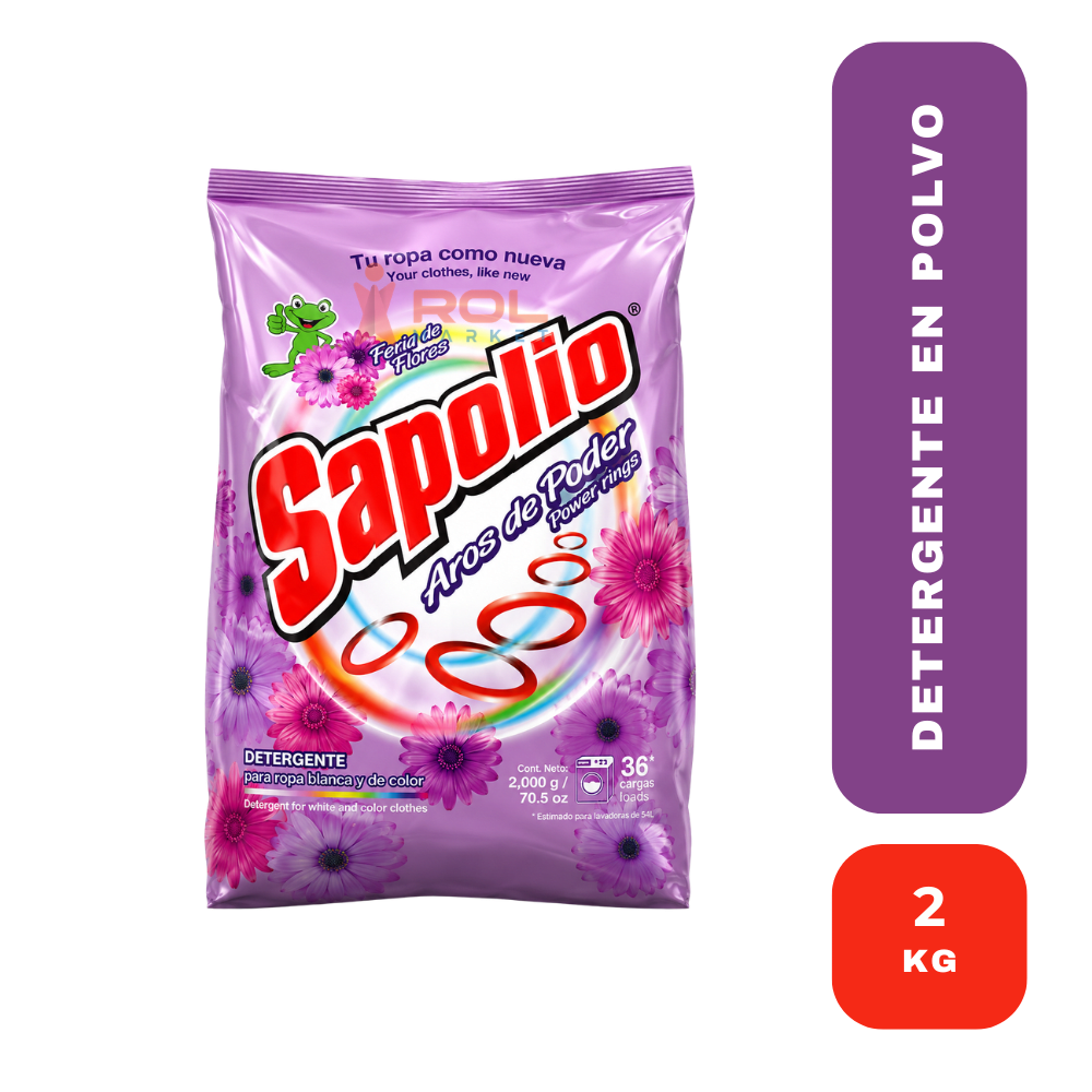 Sapolio detergente flores 2 kg.