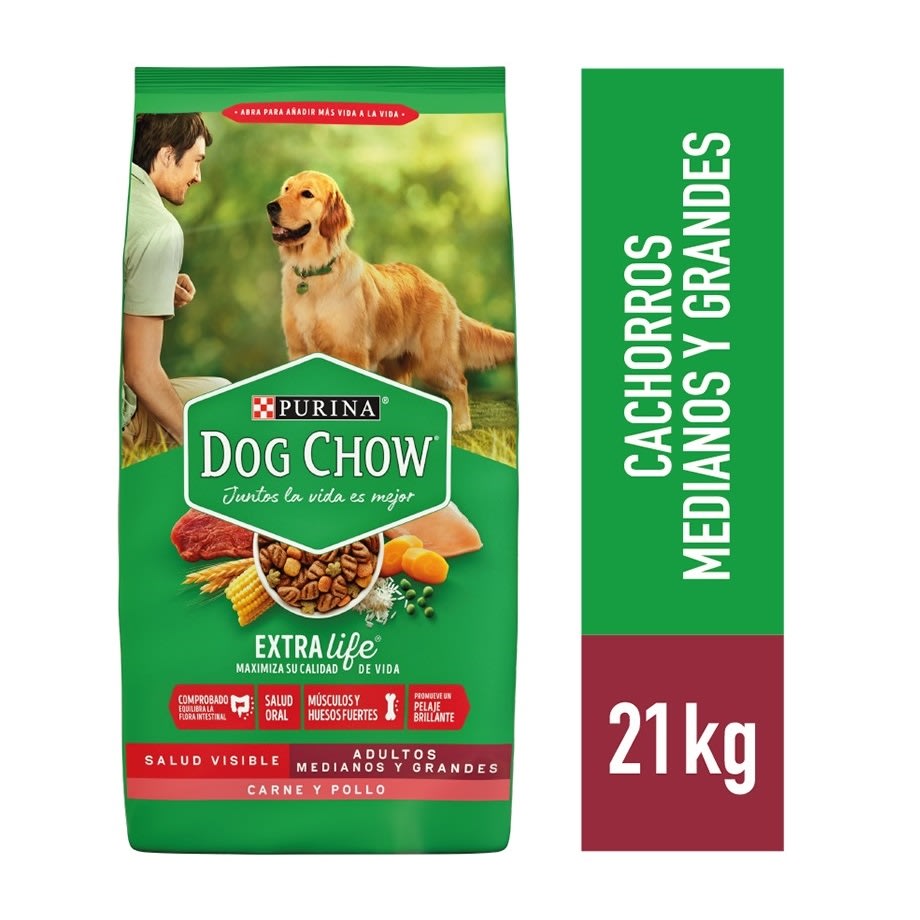 Saco dog chow adulto medianas grande x 21 KG