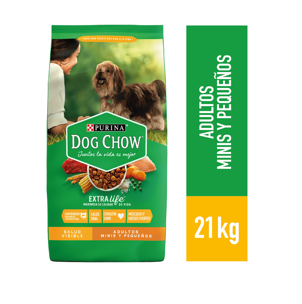 Saco dog chow adulto razas pequeñas x 21 KG