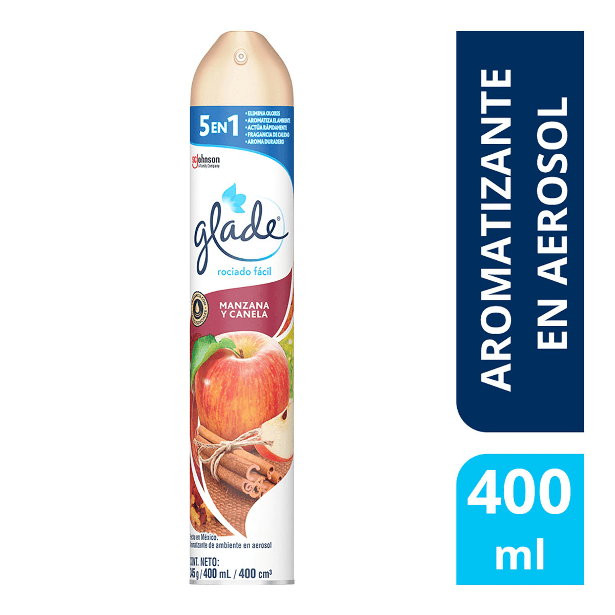 Glade rociador facil manzana y canela 400 ml