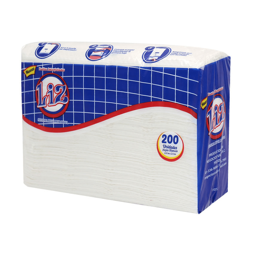 Liz papel toalla interfoliado x 200 unidades