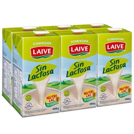 Six pack laive sin lactosa EVAPORADA 480 gr.