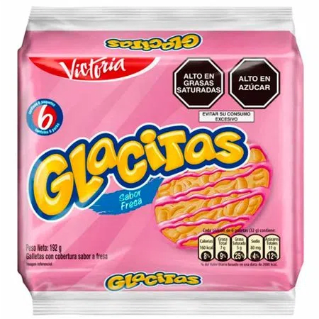 Glacitas sabor fresa pack x 6 unidades