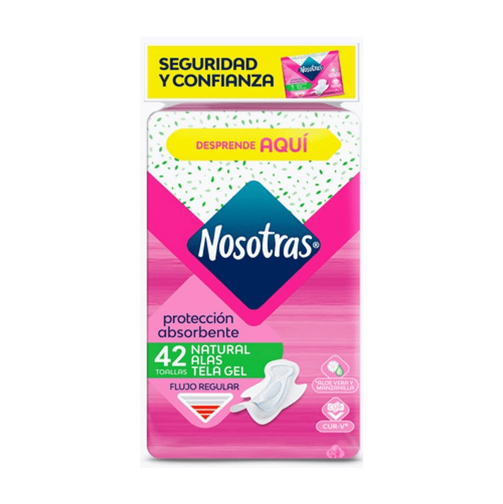 Nosotras dispensador normal x 42 toallas