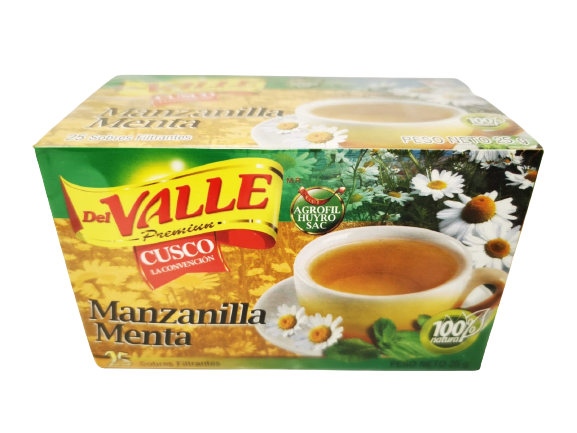 Del valle manzanilla menta X 25 unidades