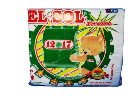 El sol Alfa Bolsas 12 x 17
