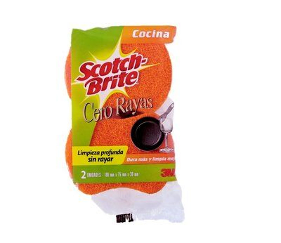 Scotch brite cero rayas naranja 2 en uno