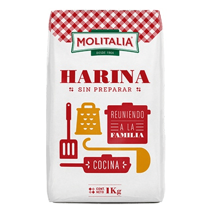 Molitalia harina sin preparar 1 kilo