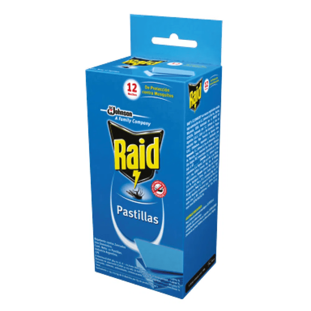 Raid pastillas laminadas x 12 unidades