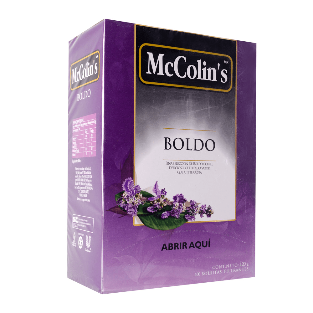 Mccolins boldo x 100 unidades