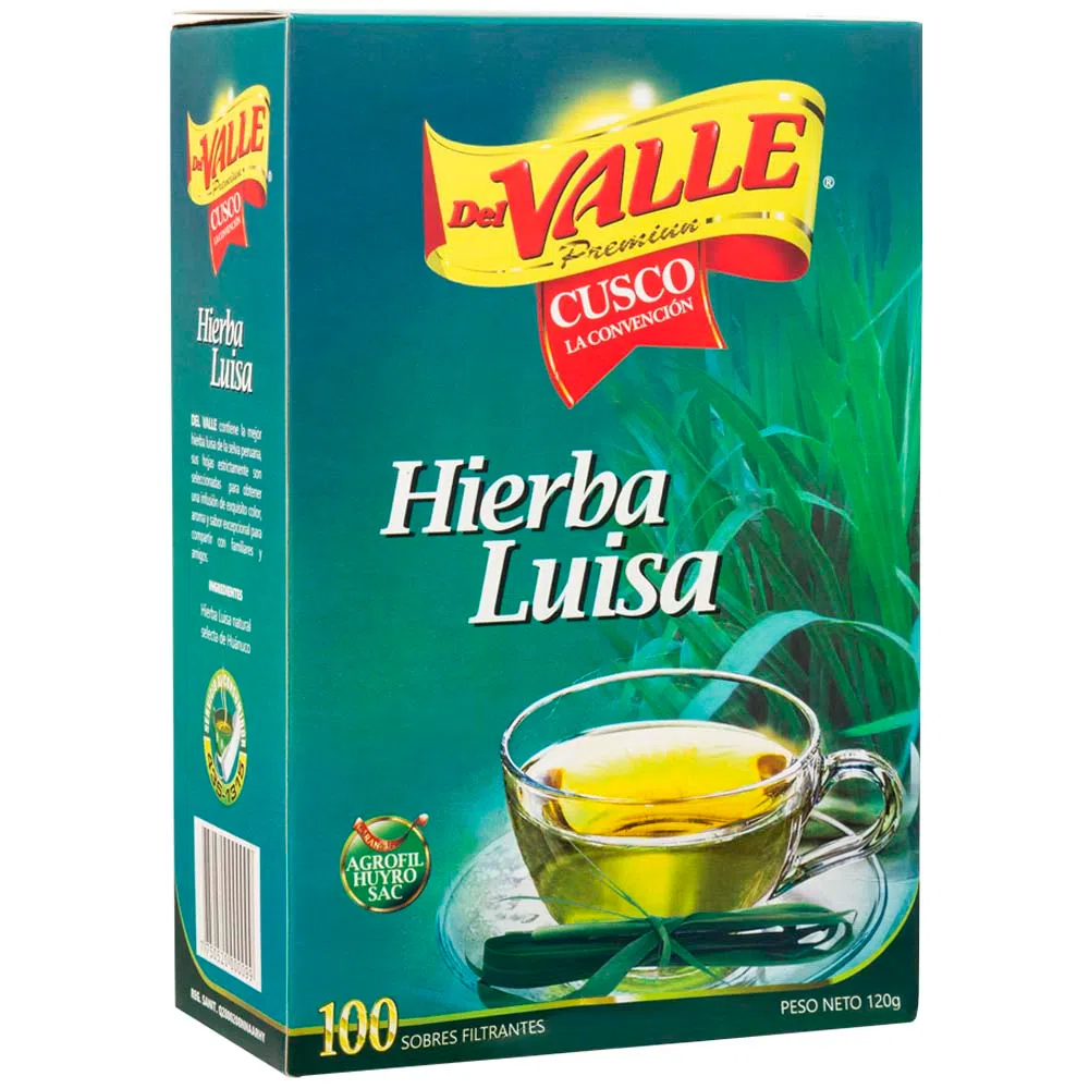Del valle hierba luisa X 100 unidades
