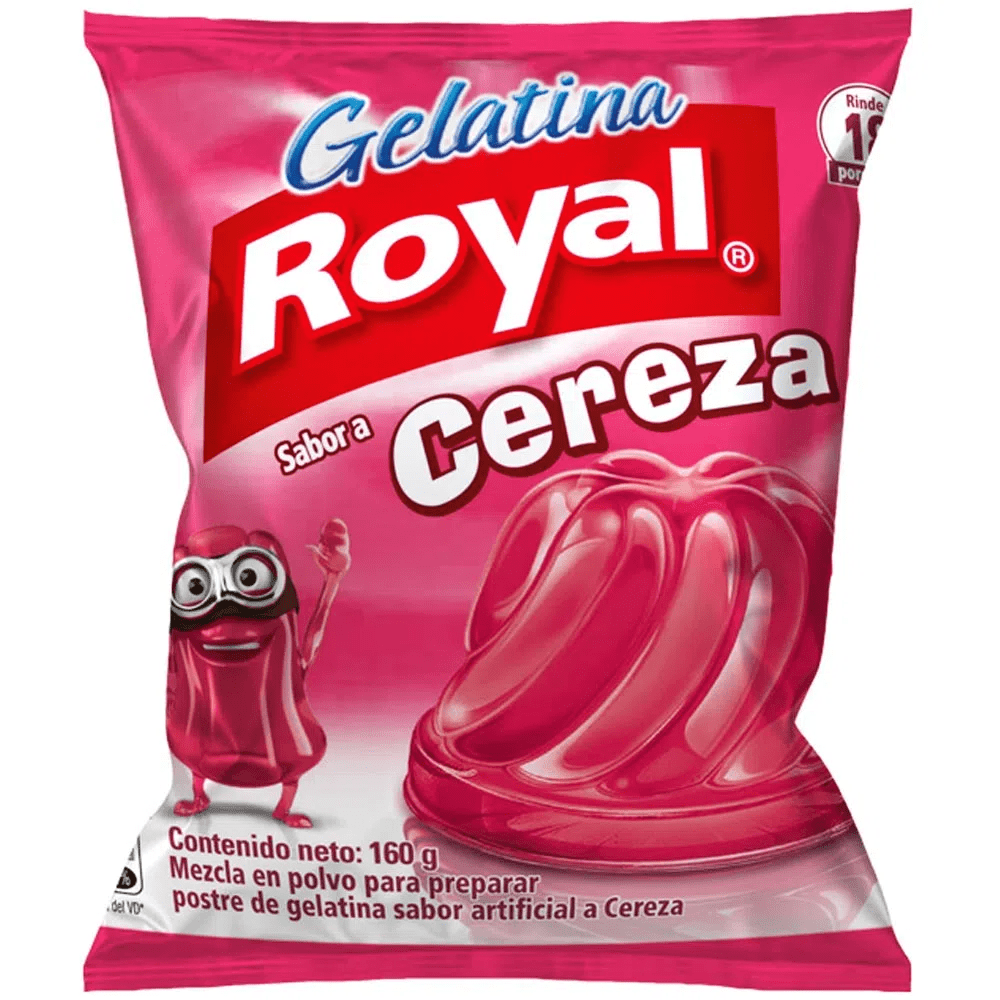 Royal gelatina sabor a cereza 160 gr