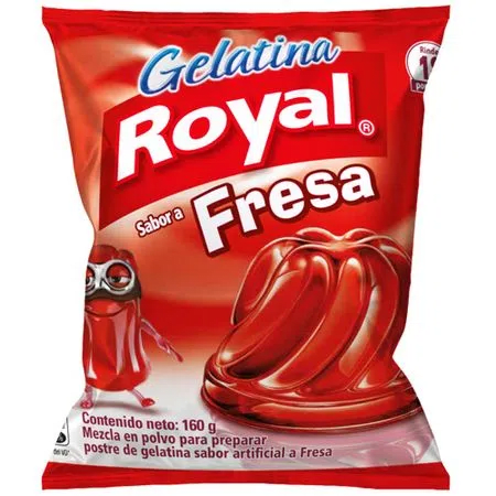 Royal gelatina sabor a fresa 160 gr