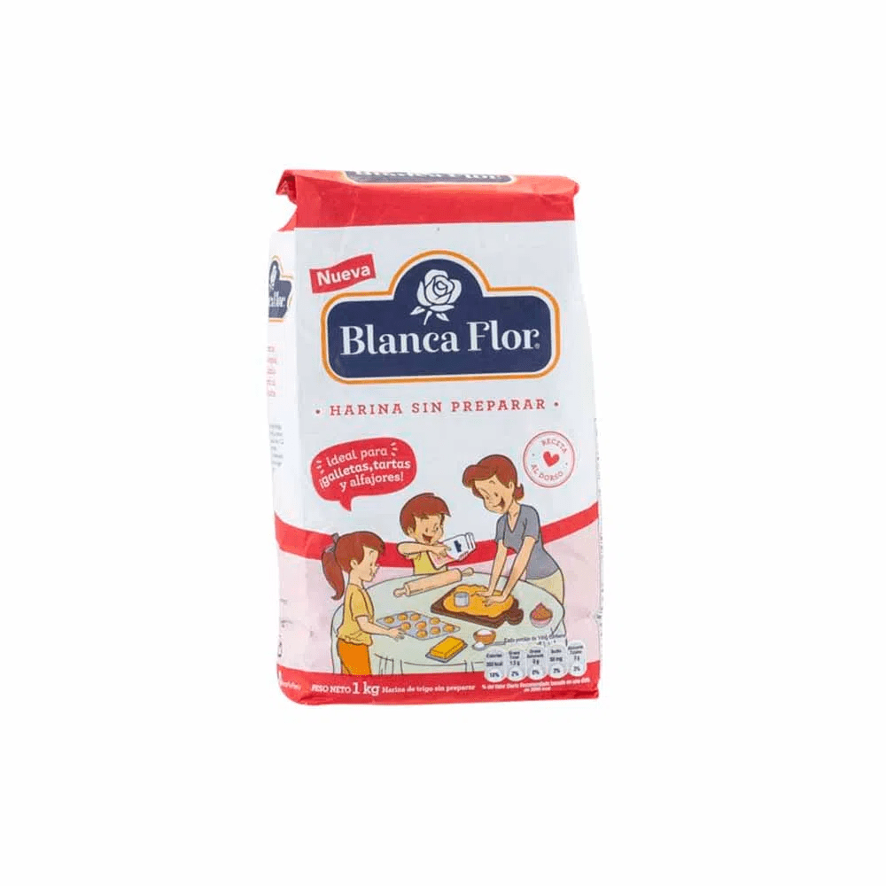 Blanca flor harina sin preparar 1 kilo
