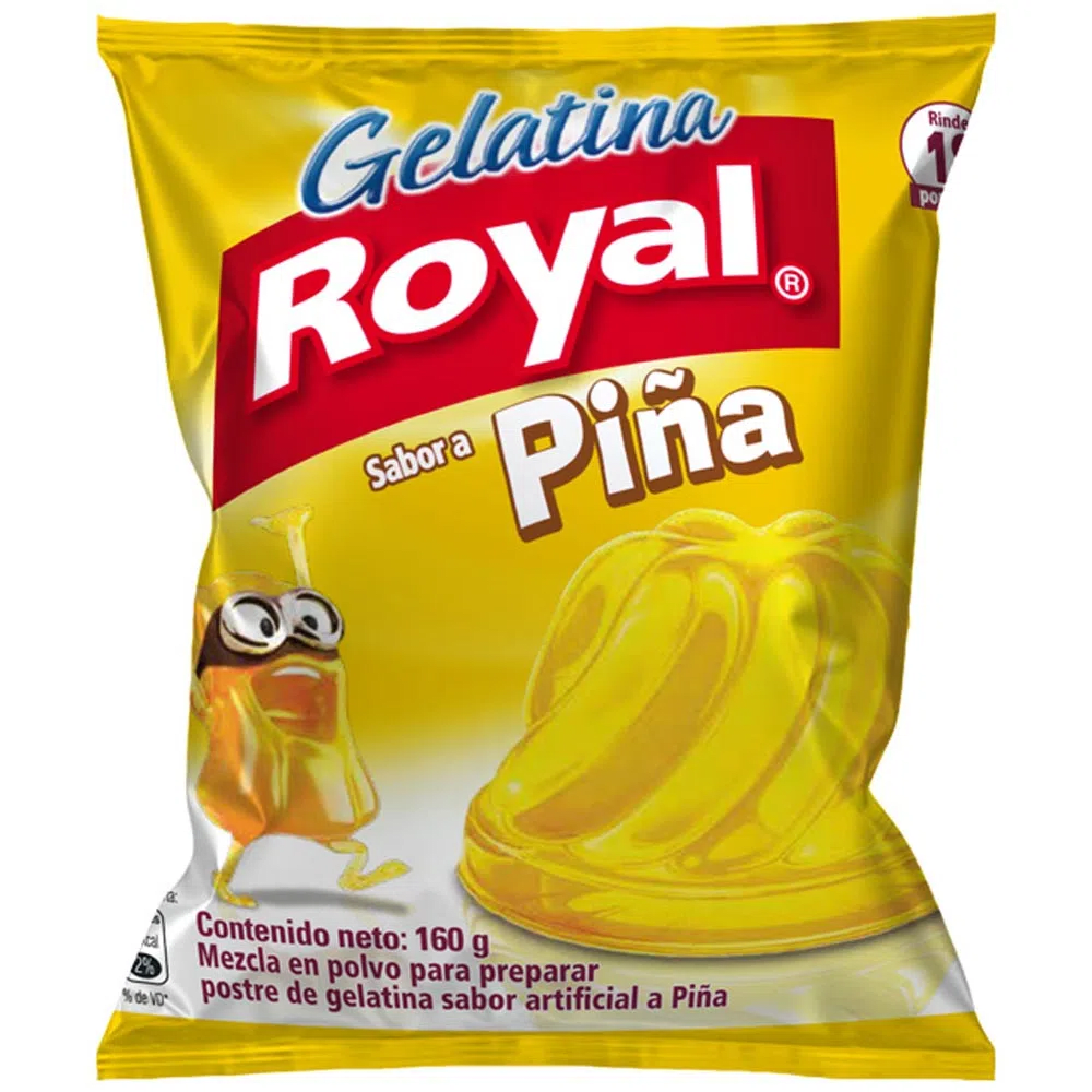Royal gelatina sabor a piña 160 gr
