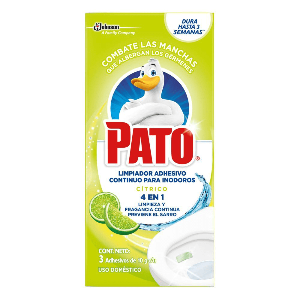 Pato limpiador adhesivo citrico 4 en 1 X 3 unidades