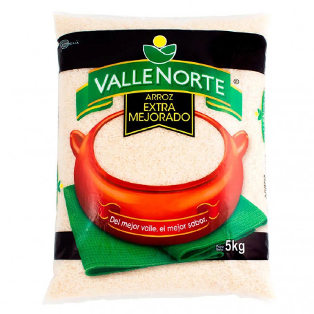 Valle norte arroz extra mejorado 5 kilo