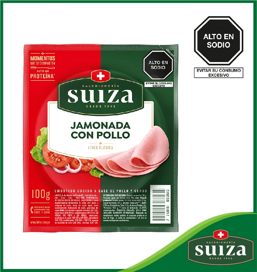 Laive suiza jamonada pollo 100 gr