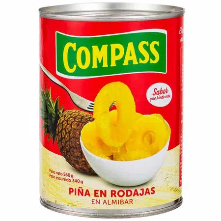 COMPASS piña en rodajas 560 gr