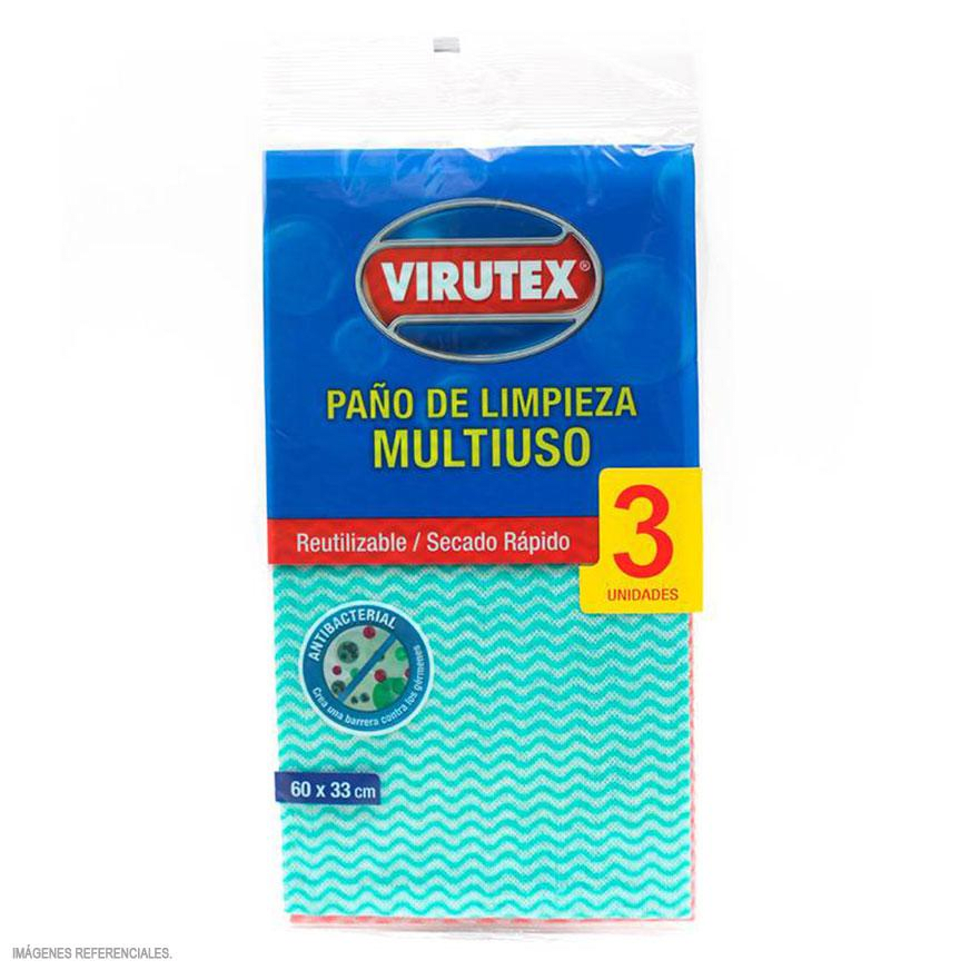 Virutex paño de limpieza multiuso x 3 paños
