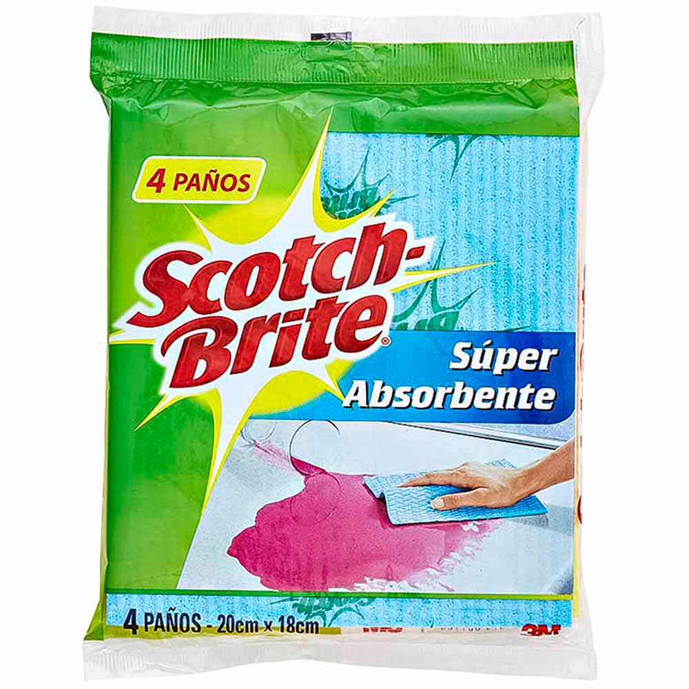 Scotch Brite paños Absorbentes X 4 paños